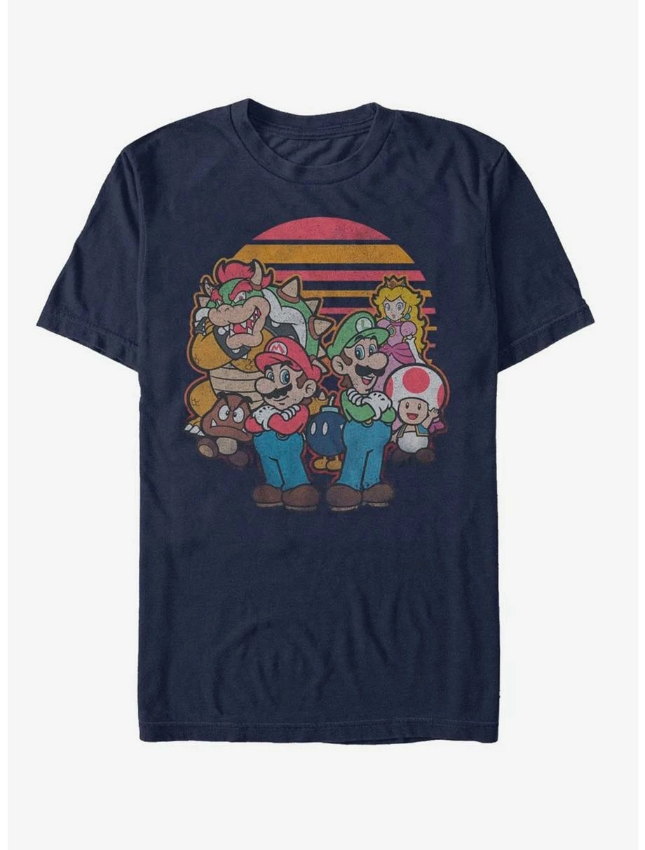 Nintendo Super Mario Retro Friends T-Shirt 1 Nintendo Super Mario Retro Friends T-Shirt