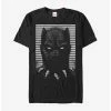 Movies Marvel Black Panther Striped Profile T-Shirt