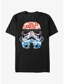 Movies Star Wars Paradise Floral Stormtrooper Helmet T-Shirt