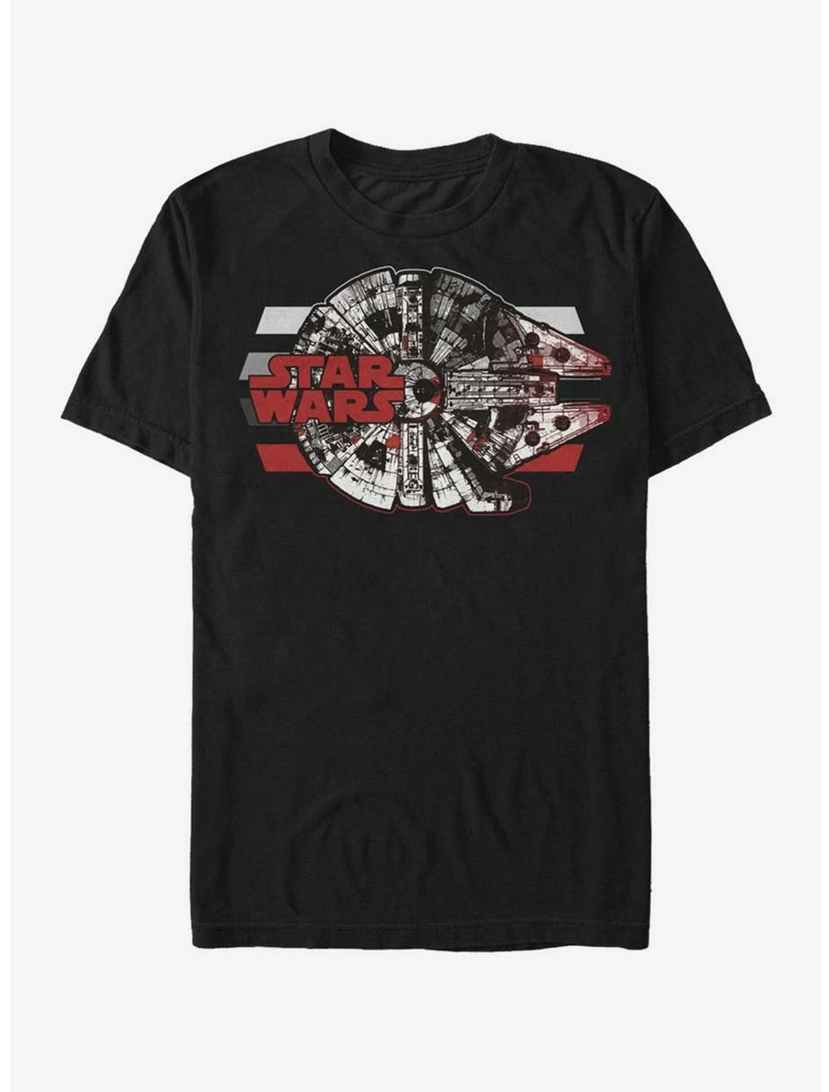 Movies Star Wars Millennium Falcon Profile T-Shirt 1 Movies Star Wars Millennium Falcon Profile T-Shirt