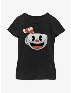 Cuphead Retro Face Youth Girls T-Shirt