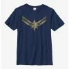 Marvel Captain Marvel Retro Costume Symbol Youth T-Shirt