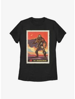Star Wars The Mandalorian Retro Poster Womens T-Shirt