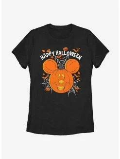 Television Disney Mickey Mouse Jack O' Lantern Womens T-Shirt
