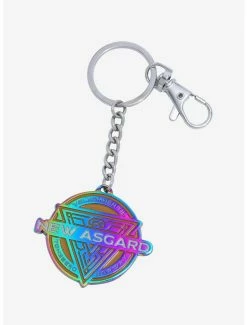Movies Marvel Thor: Love And Thunder New Asgard Logo Keychain - BoxLunch Exclusive