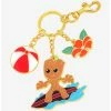 Movies Loungefly Marvel Guardians Of The Galaxy Surfing Groot Multi-Charm Keychain - BoxLunch Exlusive