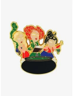 Movies Loungefly Disney Hocus Pocus Chibi Sanderson Sisters Enamel Pin - BoxLunch Exclusive