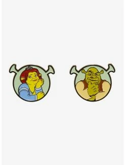 Movies Shrek Fiona & Shrek Figural Enamel Pin Set - BoxLunch Exclusive