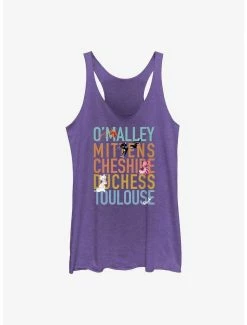 Television Disney Channel O'Malley, Mittens, Cheshire, Duchess, Toulouse Womens Tank Top