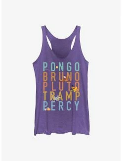 Television Disney Channel Pongo, Bruno, Pluto, Tramp, Percy Womens Tank Top