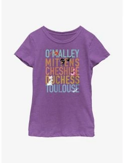 Television Disney Channel O'Malley, Mittens, Cheshire, Duchess, Toulouse Youth Girls T-Shirt