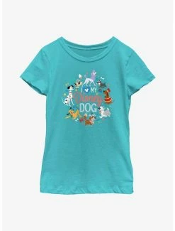 Television Disney Channel I Love Disney Dogs Youth Girls T-Shirt