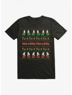 Television Max And Ruby Ugly Christmas Pattern T-Shirt