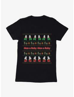 Television Max And Ruby Ugly Christmas Pattern Womens T-Shirt