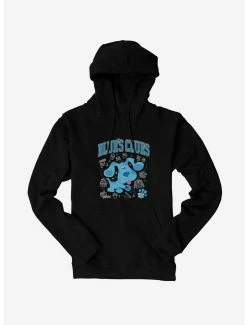 Television Blue's Clues Collegiate Font Icons Hoodie