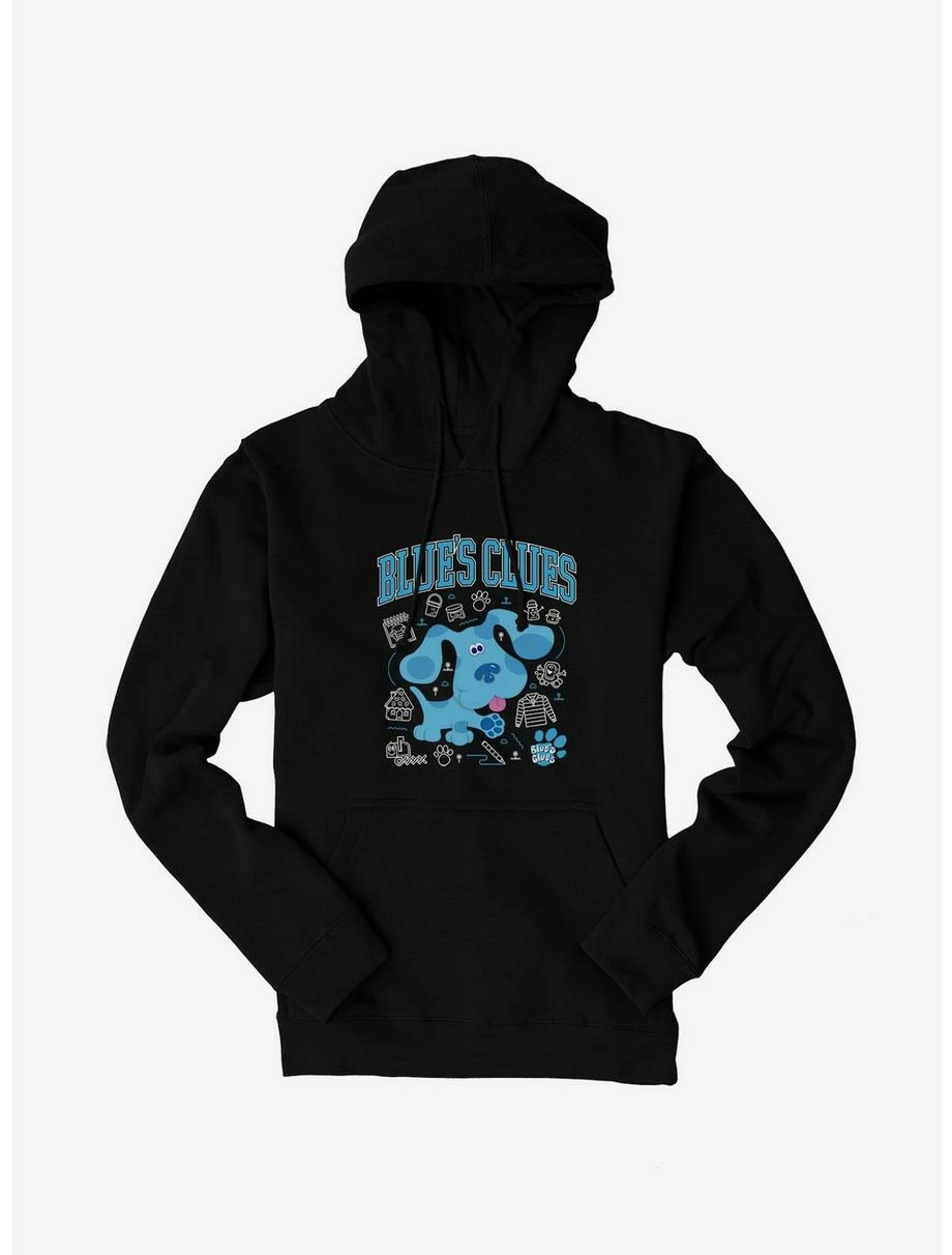 Television Blue's Clues Collegiate Font Icons Hoodie 1 Television Blue's Clues Collegiate Font Icons Hoodie
